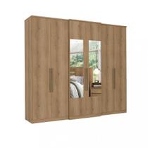 Guarda Roupa Casal 6 Portas 4 Gavetas Baviera Glass THB