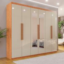 Guarda-roupa Casal 6 Portas 4 Gavetas com Espelho Atlanta 100% MDF