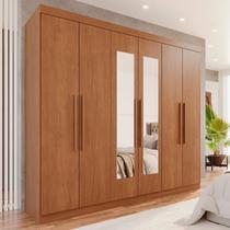 Guarda-Roupa Casal 6 Portas 4 Gavetas com Espelho New Malibu Espresso Móveis