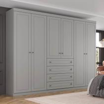 Guarda Roupa Casal 6 Portas 4 Gavetas Estilo Americano Amy Casa 812