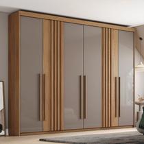 Guarda Roupa Casal 6 Portas 4 Gavetas Flex Norton Marrom/Nature/Avelã Guarda Roupa Casal 6 Portas 4 Gavetas Flex Norton Marrom/Nature/Avelã