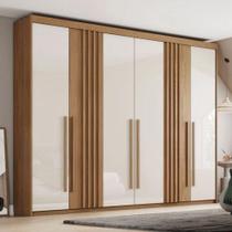 Guarda-roupa Casal 6 Portas 4 Gavetas Henn Norton Nature/off White Guarda-roupa Casal 6 Portas 4 Gavetas Henn Norton Nature/off White