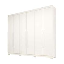 Guarda Roupa Casal 6 Portas 4 Gavetas Núbia ACP MÓVEIS Branco - 100% MDF