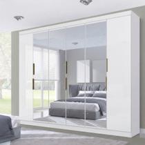 Guarda-Roupa Casal 6 Portas 4 Gavetas Premium Yescasa Branco