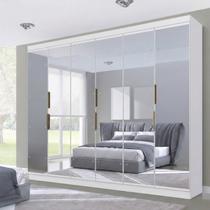 Guarda-Roupa Casal 6 Portas 4 Gavetas Premium Yescasa Branco