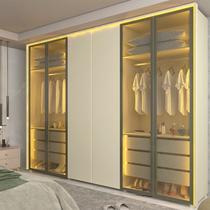 Guarda-roupa Casal 6 Portas 4 Portas Reflecta com Led com Pés 100% Mdf Lumina Guarda-roupa Casal 6 Portas 4 Portas Reflecta com Led com Pés 100% Mdf Lumina
