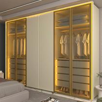 Guarda-roupa Casal 6 Portas 4 Portas Reflecta com Led com Pés 100% Mdf Splendor