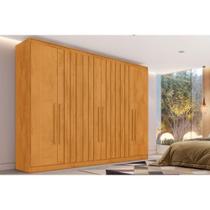 Guarda Roupa Casal 6 Portas (4 Ripadas) e 6 Gavetas Oxford Peroba - Europa