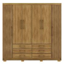 Guarda-roupa Casal 6 Portas 6 Gavetas 100% Mdf Cadence Nature-brisa
