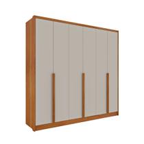 Guarda Roupa Casal 6 Portas 6 Gavetas 100% MDF Fortuna s/ Espelho s/ pés - Tcil