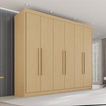 Guarda Roupa Casal 6 Portas 6 Gavetas 100% MDF Itália Plus Marrom/Jequitiba
