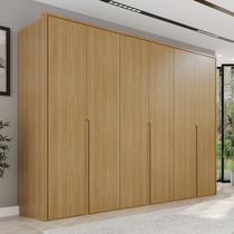 Guarda-Roupa Casal 6 Portas 6 Gavetas 100% MDF Lizz Marrom/Hannover