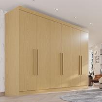 Guarda-Roupa Casal 6 Portas 6 Gavetas 100% MDF Órion Plus Marrom/Jequitiba Guarda-Roupa Casal 6 Portas 6 Gavetas 100% MDF Órion Plus Marrom/Jequitiba