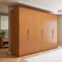 Guarda-Roupa Casal 6 Portas 6 Gavetas 100% MDF Suavitá Marrom/Amêndoa Clean