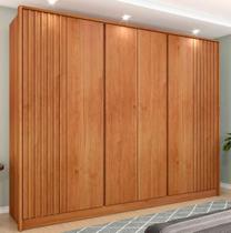Guarda Roupa Casal 6 Portas 6 Gavetas Barcelona Ripado Tcil Móveis - Cinamomo