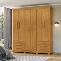 Guarda-Roupa Casal 6 Portas 6 Gavetas Chave e Pés Floripa