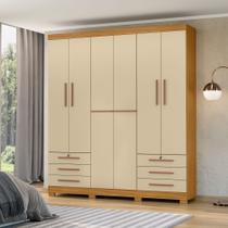 Guarda-Roupa Casal 6 Portas 6 Gavetas Chave e Pés Floripa