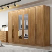Guarda-roupa Casal 6 Portas 6 Gavetas com Espelho 100% Mdf Reno 276x236cm Guarda-roupa Casal 6 Portas 6 Gavetas com Espelho 100% Mdf Reno 276x236cm