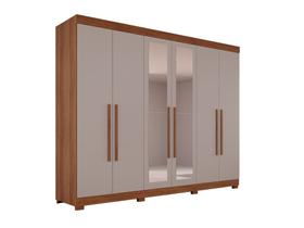 Guarda-roupa Casal 6 Portas 6 Gavetas com Espelho Órion Premium Salleto