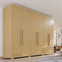 Guarda-Roupa Casal 6 Portas 6 Gavetas com Pés 100% MDF Órion Plus Marrom/Jequitiba Guarda-Roupa Casal 6 Portas 6 Gavetas com Pés 100% MDF Órion Plus Marrom/Jequitiba
