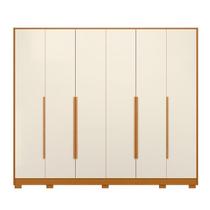 Guarda Roupa Casal 6 Portas 6 Gavetas Fascínio - Albatroz Cinamomo Off White