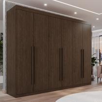 Guarda Roupa Casal 6 Portas 6 Gavetas Gramado 100% MDF Marrom/New Canion Guarda Roupa Casal 6 Portas 6 Gavetas Gramado 100% MDF Marrom/New Canion
