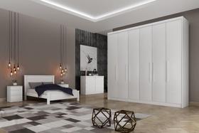 Guarda Roupa Casal 6 Portas 6 Gavetas - Granada-Branco - Móveis Novo Horizonte Guarda Roupa Casal 6 Portas 6 Gavetas - Granada-Branco - Móveis Novo Horizonte