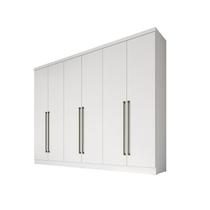 Guarda Roupa Casal 6 Portas 6 Gavetas Kratos Plus Novo Horizonte Branco