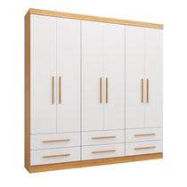 Guarda-roupa Casal 6 Portas 6 Gavetas Majestic Freijó/ Off-White Guarda-roupa Casal 6 Portas 6 Gavetas Majestic Freijó/ Off-White