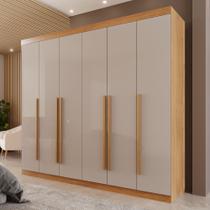 Guarda Roupa Casal 6 Portas 6 Gavetas Olímpia Marrom/Cinamomo/Off White Guarda Roupa Casal 6 Portas 6 Gavetas Olímpia Marrom/Cinamomo/Off White