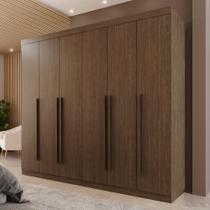 Guarda Roupa Casal 6 Portas 6 Gavetas Olímpia Marrom/New Canion Guarda Roupa Casal 6 Portas 6 Gavetas Olímpia Marrom/New Canion