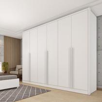 Guarda Roupa Casal 6 Portas 6 Gavetas - Realeza-Neve - Tcil Móveis
