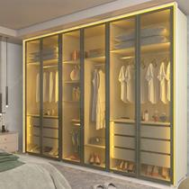 Guarda-roupa Casal 6 Portas 6 Portas Reflecta com Led com Pés 100% Mdf Lumina Guarda-roupa Casal 6 Portas 6 Portas Reflecta com Led com Pés 100% Mdf Lumina