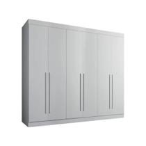 Guarda Roupa Casal 6 portas 6Gavetas 100%MDF Diamante-Branco