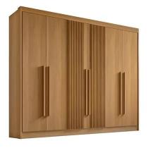 Guarda Roupa Casal 6 Portas 7 Gavetas Athos Ripado Cinamomo Móveis DDoro Guarda Roupa Casal 6 Portas 7 Gavetas Athos Ripado Cinamomo Móveis DDoro