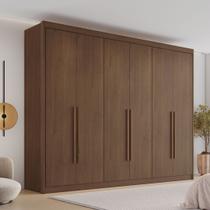 Guarda-Roupa Casal 6 Portas 8 Gavetas 100% MDF Eloá Cacau