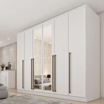 Guarda Roupa Casal 6 Portas 8 Gavetas com Espelho Portugal 270cm Espresso Móveis Guarda Roupa Casal 6 Portas 8 Gavetas com Espelho Portugal 270cm Espresso Móveis