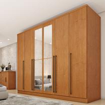 Guarda Roupa Casal 6 Portas 8 Gavetas com Espelho Portugal 270cm Yescasa Marrom/Cinamomo Guarda Roupa Casal 6 Portas 8 Gavetas com Espelho Portugal 270cm Yescasa Marrom/Cinamomo
