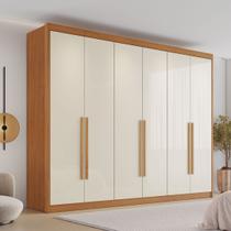 Guarda Roupa Casal 6 Portas 8 Gavetas Eloá 100% MDF Cinamomo Off White Guarda Roupa Casal 6 Portas 8 Gavetas Eloá 100% MDF Cinamomo Off White
