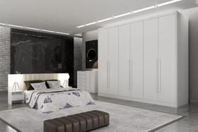 Guarda Roupa Casal 6 Portas 8 Gavetas - Himalaia-Branco - Móveis Novo Horizonte Guarda Roupa Casal 6 Portas 8 Gavetas - Himalaia-Branco - Móveis Novo Horizonte