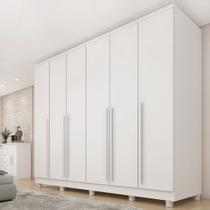 Guarda Roupa Casal 6 Portas 8 Gavetas Puxador MDF 270cm com pés Portugal Espresso Móveis Guarda Roupa Casal 6 Portas 8 Gavetas Puxador MDF 270cm com pés Portugal Espresso Móveis