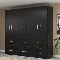 Guarda Roupa Casal 6 Portas 9 Gavetas Bergamo Evidência Guarda Roupa Casal 6 Portas 9 Gavetas Bergamo Evidência