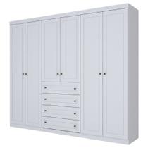 Guarda Roupa Casal 6 Portas Americano Branco - Henn