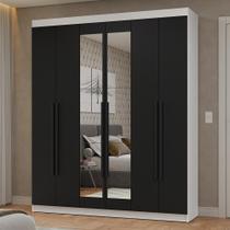 Guarda-Roupa Casal 6 Portas Batentes com Espelho Netuno Madesa B