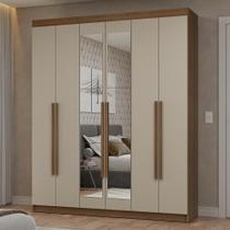 Guarda-Roupa Casal 6 Portas Batentes com Espelho Netuno Madesa R