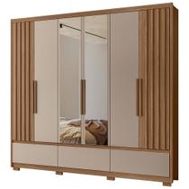 Guarda-Roupa Casal 6 Portas Bater 5 Gavetas Amazonas Moval Roupeiro