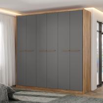 Guarda Roupa Casal 6 Portas Belmont Carraro Freijó/Titânio Guarda Roupa Casal 6 Portas Belmont Carraro Freijó/Titânio