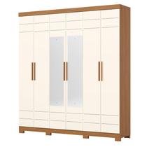 Guarda Roupa Casal 6 Portas Com 2 Espelhos 2 Gavetas Flora D215 Cinamomo Off White - Henn Guarda Roupa Casal 6 Portas Com 2 Espelhos 2 Gavetas Flora D215 Cinamomo Off White - Henn