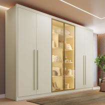 Guarda Roupa Casal 6 Portas com 2 Portas de Vidro Reflecta Em MDF Madri Made Marcs Guarda Roupa Casal 6 Portas com 2 Portas de Vidro Reflecta Em MDF Madri Made Marcs
