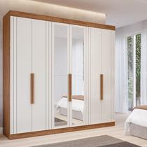 Guarda-roupa Casal 6 Portas com 4 Espelhos e 6 Gavetas 234cm 100% Mdf Boston Espresso Móveis Guarda-roupa Casal 6 Portas com 4 Espelhos e 6 Gavetas 234cm 100% Mdf Boston Espresso Móveis